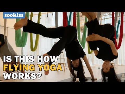 Is this how flying yoga works? Somebody help me! | 김수민 sookim [ENG SUB/한글 자막] thumbnail