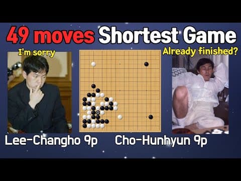 The shortest game record in pro's game in the final Lee-Changho vs Cho-Hunhyun thumbnail
