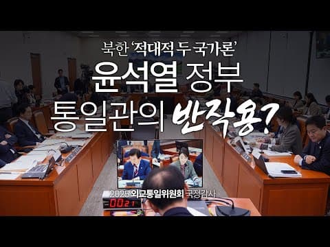 [2025국감] 윤석열 '힘에 의한 평화'와 북한의 '적대적 두 국가론' thumbnail