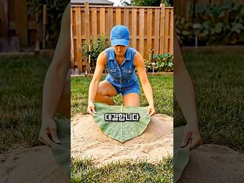 거대한 나뭇잎으로 대결하는 부부 thumbnail