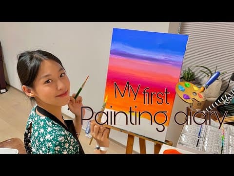 처음으로 그림을 그려보았어요!🎨 | 설현 Vlog | 눈이 부시게 by 설현 thumbnail