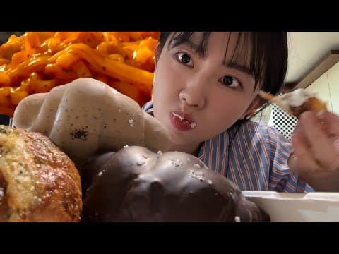 촬영 끝나고 소금빵 냠 (우유소금빵,얼그레이밀크잼소금빵,마늘소금빵,초코까지) thumbnail