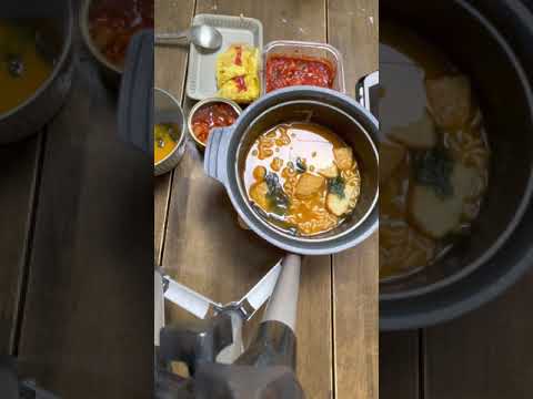 너구리 라면 계란말이 고추참치 먹는중,, korean mukbang thumbnail