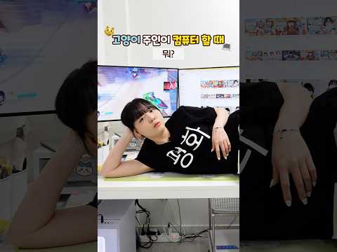 강아지vs고양이 컴퓨터 할때 반응ㅋㅋㅋ🐶😼 thumbnail