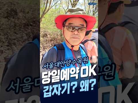 🌳서울대안양수목원 당일 예약OK~‼️갑자기❓왜❓ 260418 #shorts #민병덕 #서울대안양수목원 #당일예약 #안양 #을지로위원장 thumbnail