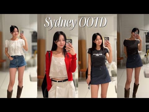 🇦🇺시드니에선 이렇게 입었어요👚✨l 시드니 OOTD l 여름 룩 추천 l 여행 룩 추천💙 thumbnail