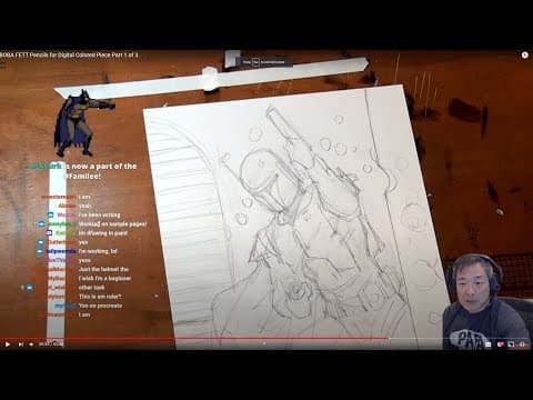 BOBA FETT Pencils for Digital Colored Piece Part 1 of 3 thumbnail