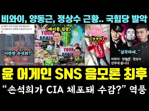 극우 SNS 최후!! 음모론 압수수색 근황ㅋㅋㅋ "손석희 CIA 쳬포 수감?" 역풍 (비와이, 양동근, 정상수 전주대행.. 국힘당 발악) thumbnail