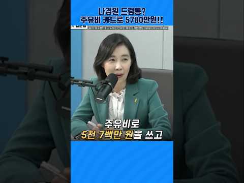 주유비 카드로 드럼통 많이 채웠지 #shorts #나경원 thumbnail